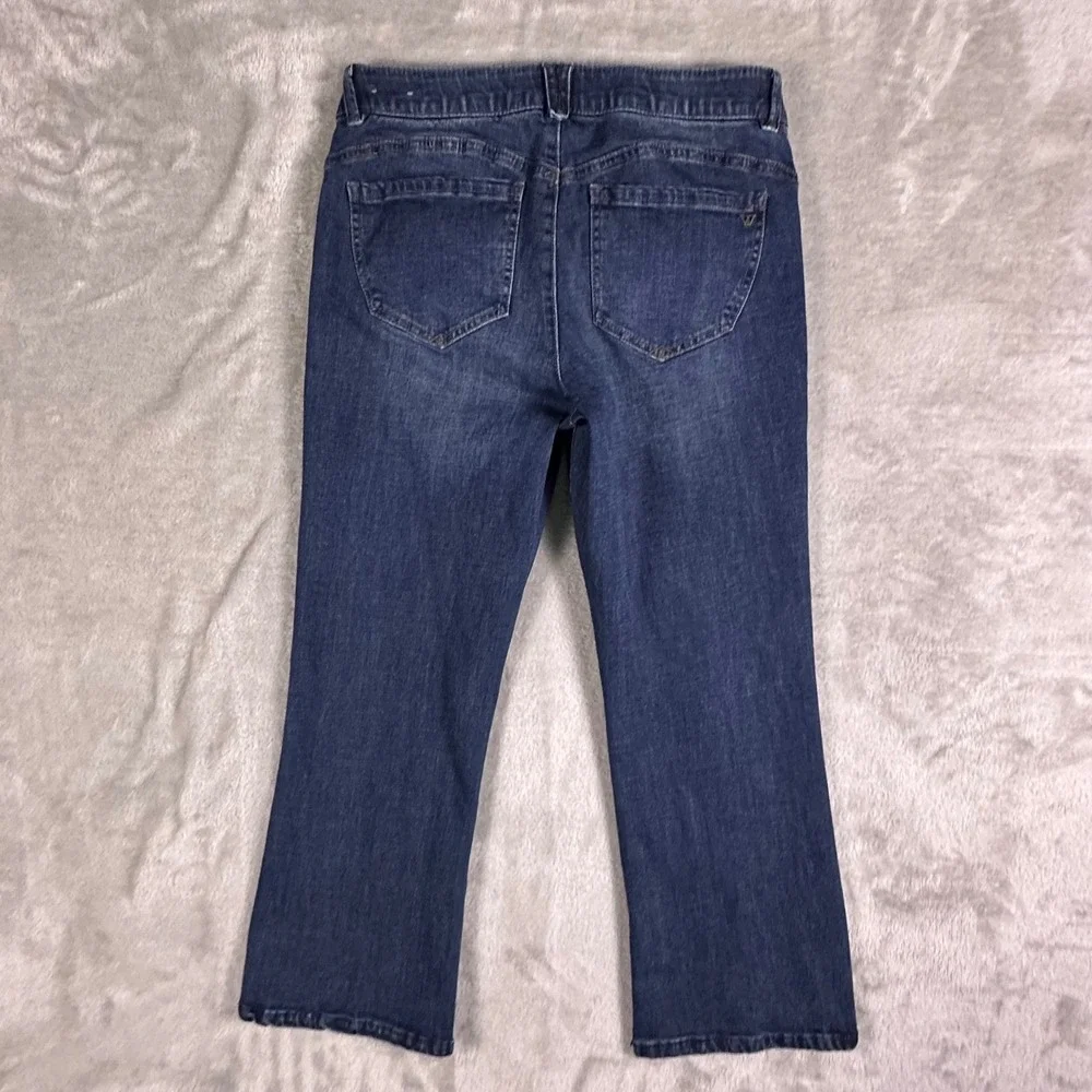 Wit & Wisdom Ab-solution Blue Cropped Flare Distressed‎ Jeans Size 10 W31